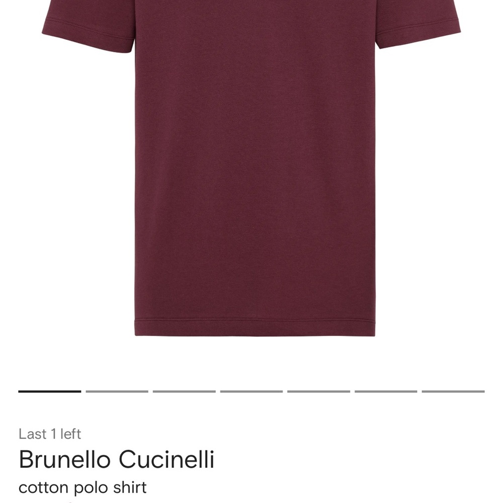 Brunello Cucinelli Red Polo Shirt Classic Style